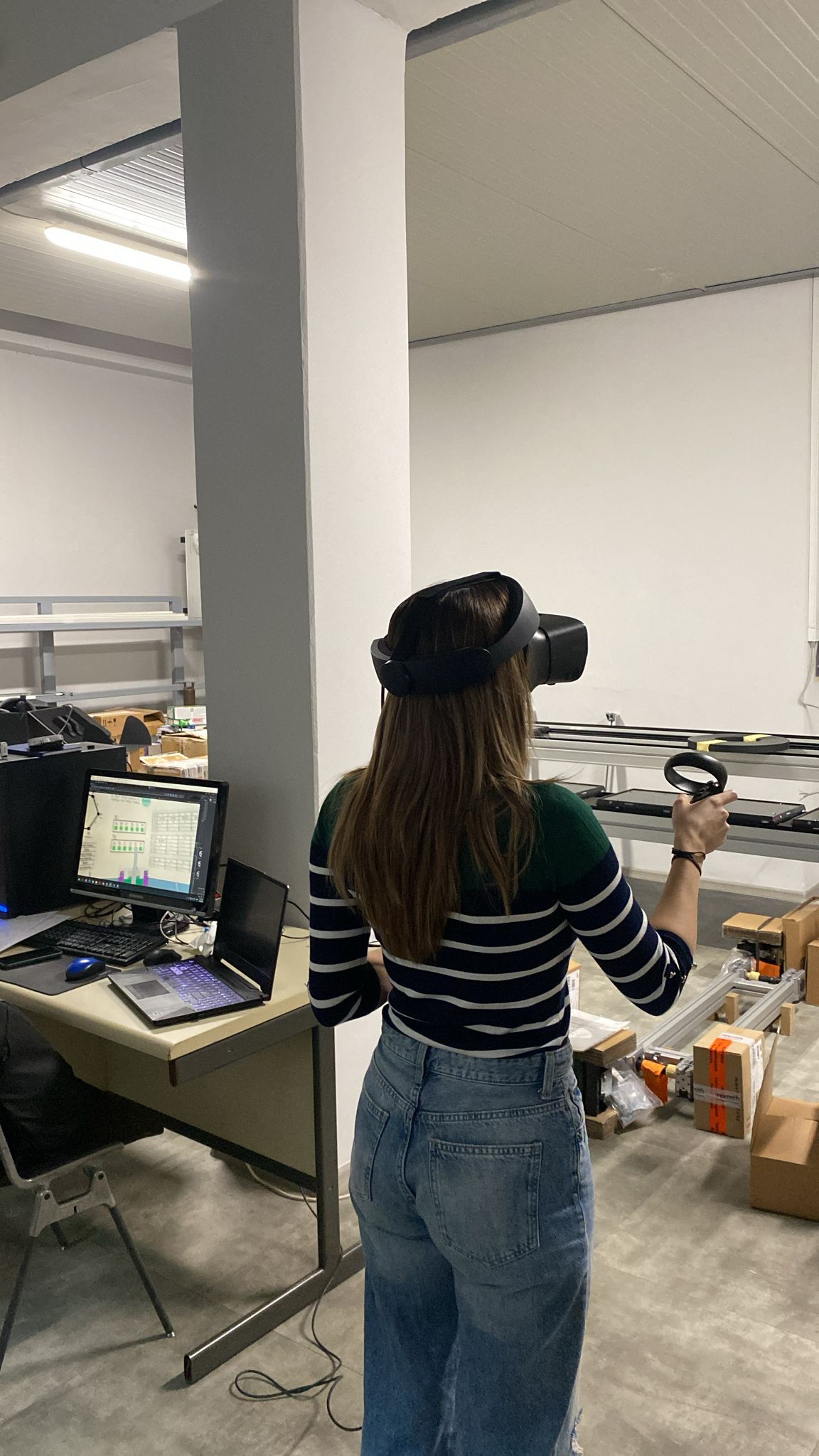 A person wearing a virtual reality headset AI-generated content may be incorrect.